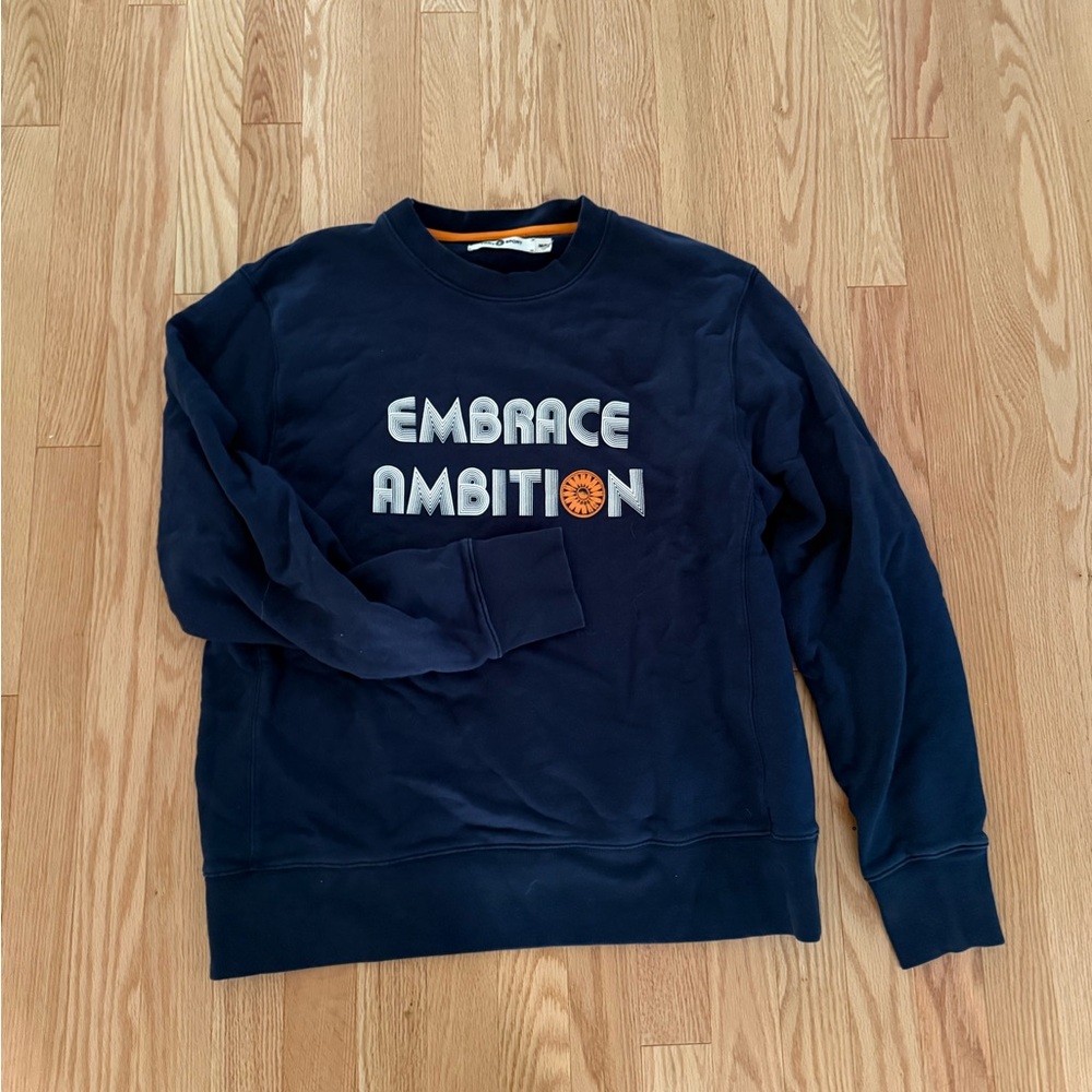 Tory Sport Blue Crewneck Sweatshirt “Embrace Ambition”